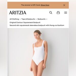 ARITZIA contour square neck bodysuit